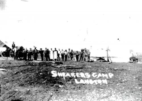 Shearer’s camp, Langton Station, 1891