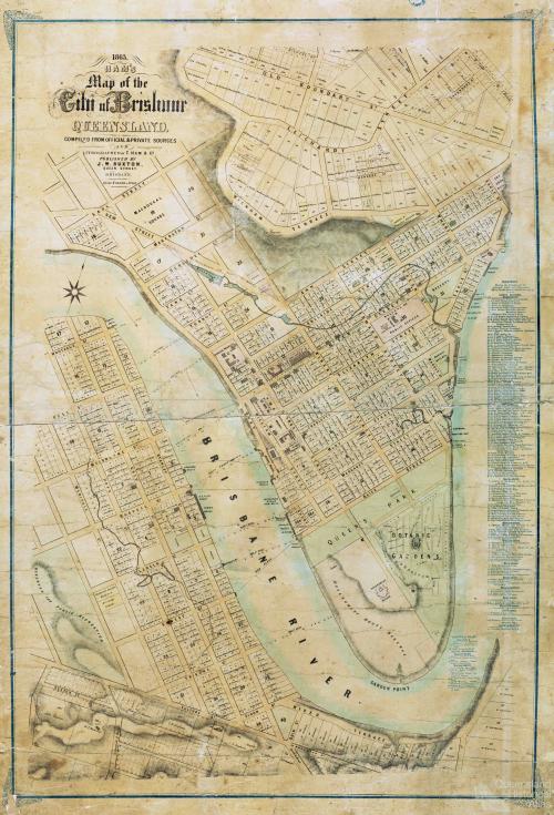 Ham’s Map of the City of Brisbane, 1863