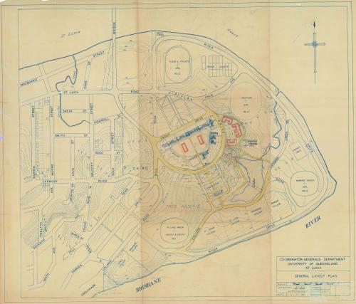 Layout Plan of University of Queensland site, 1950