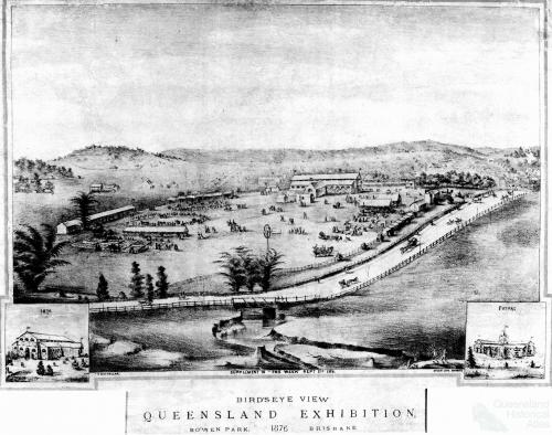 Bird's eye view, Queensland Exhibition, 1876