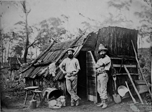 Queensland miner in conical hat, 1870