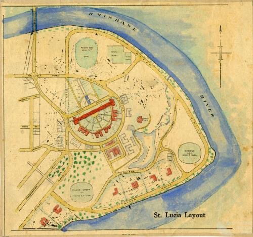 St Lucia layout, c1950