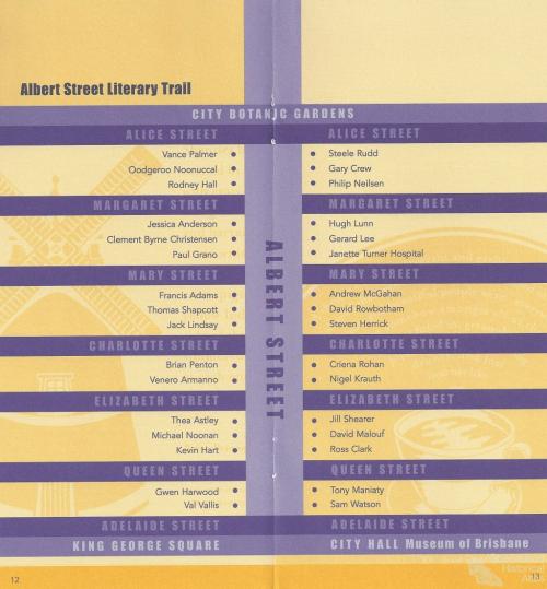 Albert Street Literary Trail, 2004