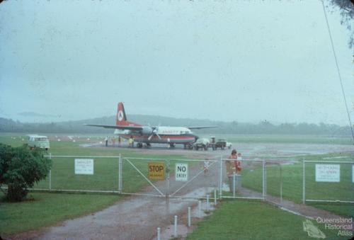 Ansett aircraft at Weipa airstrip, 1976