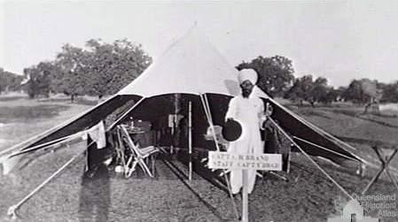 Charles Brand's tent, India 1910