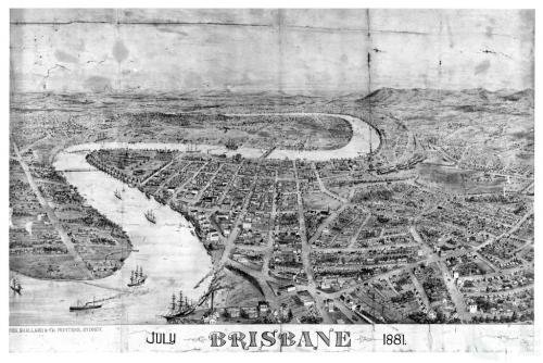 Brisbane Oblique View, 1881