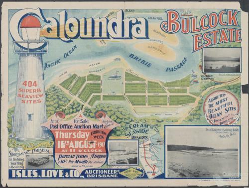 Bulcock estate land sale Caloundra, 1917