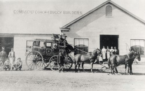 Cobb & Co coachworks, Charleville, 1900