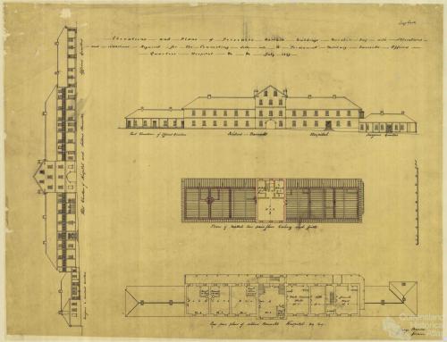 Prisoners barracks, Moreton Bay, 1839