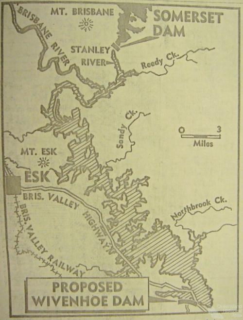 Proposed Wivenhoe Dam, 1972