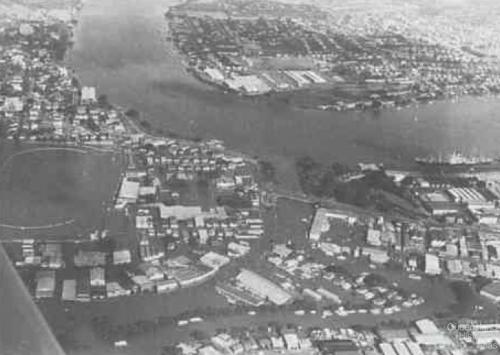 The Brisbane River and Breakfast Creek, 1974