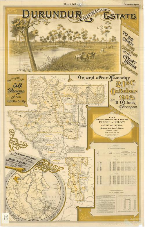 Durundur Estate Map (Mount Kilcoy), 1902