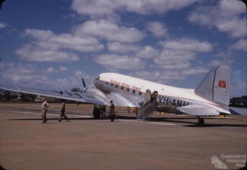 ANA aircraft, Rockhampton Airport, 1955