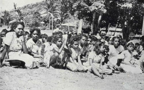 Girls from Yarrabah Aboriginal Reserve, Mulgrave Shire, 1954