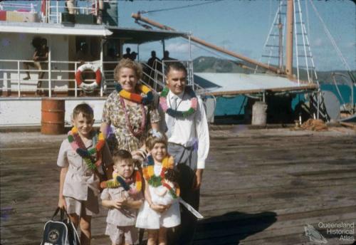 Hyndman family arriving on Thursday Island, 1958