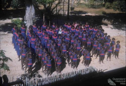 Girls on parade for church, Aurukun