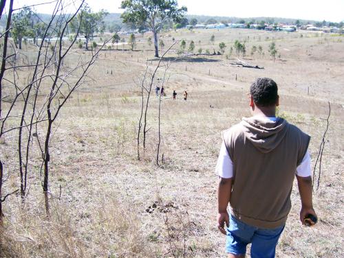 Walking out bush, Cherbourg, 2010