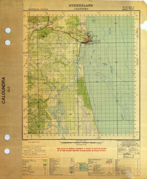 Caloundra military map, 1942