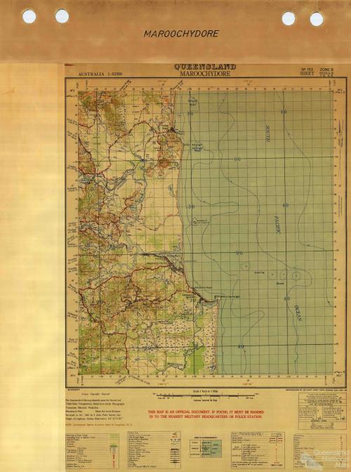 Maroochydore military map, 1942