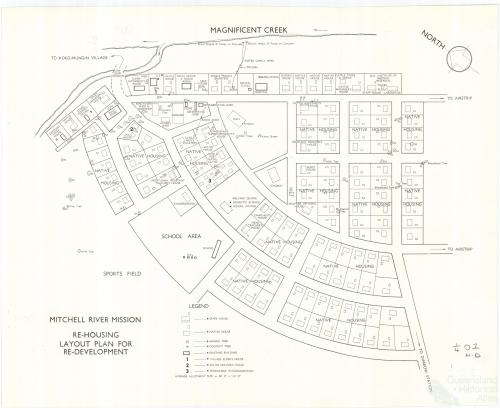 Mitchell River Mission (now Kowanyama), re-housing plan, c1965