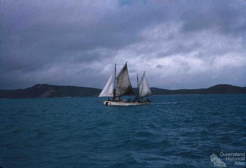 Pearling luggers, Thursday Island, 1959