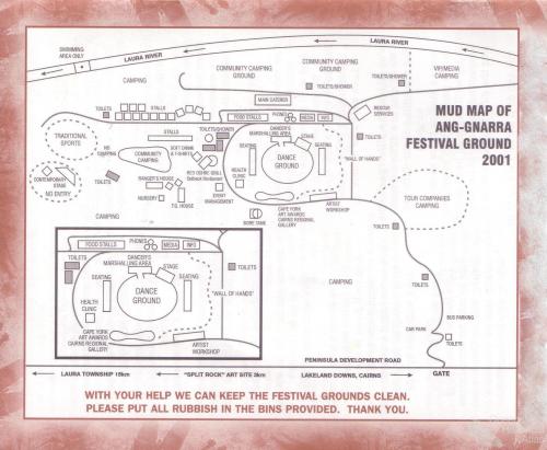 Mud Map of Ang-Gnarra Festival Ground, 2001