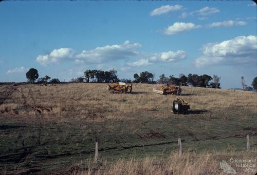 Laying telecommunication cable, Darling Downs, 1978