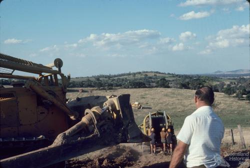 Laying telecommunication cable, Darling Downs, 1978