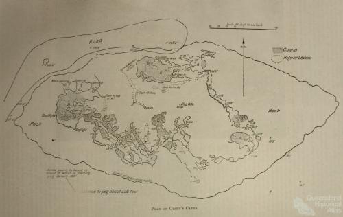 Plan of Olsen's cave, 1903