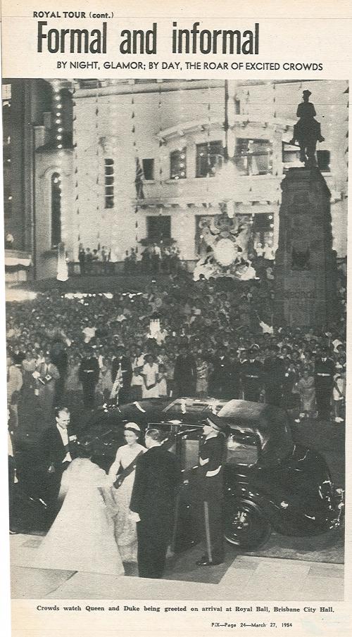 The Queen in Queensland, Pix 27 March 1954