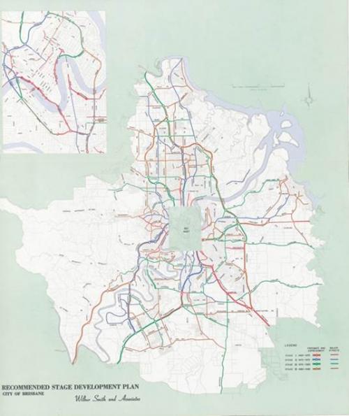 Development plan Brisbane roads, 1965