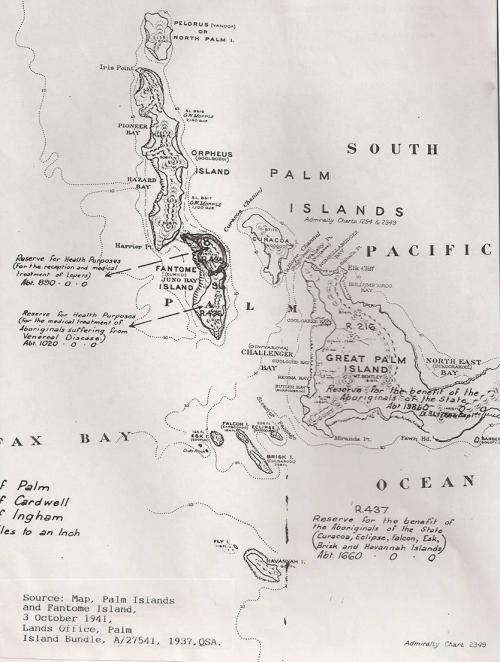 Map of Palm and Surrounding Islands, 1941