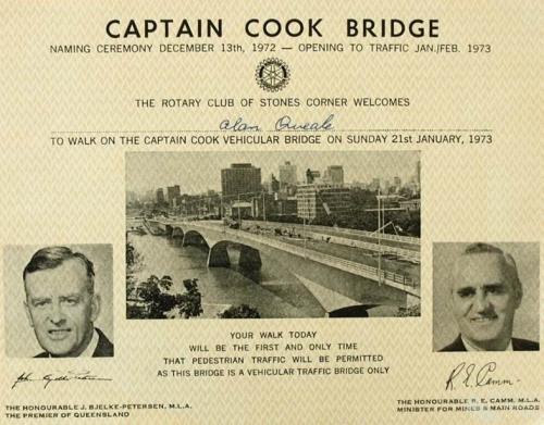 Walk on the Captain Cook Bridge, 1973