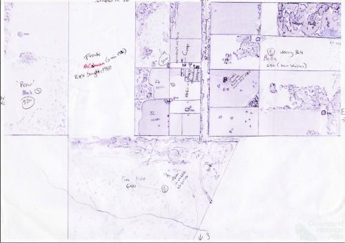 Map of the Macqueen farm, c1951