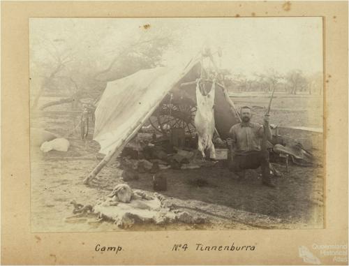 Camp at Tinnenburra, c1910