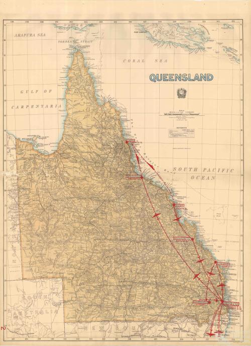 Air route of the Queen's visit, 1954