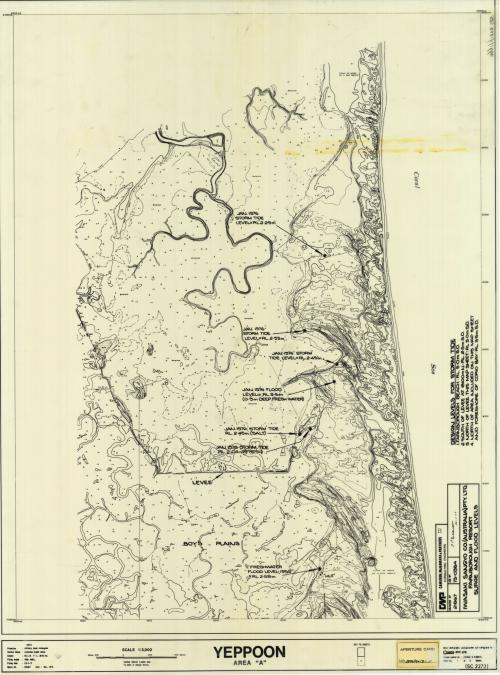 Farnborough (Iwasaki) resort, surge and flood levels, 1976, sheet 1