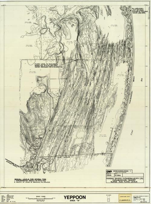 Farnborough (Iwasaki) resort, surge and flood levels, 1976, sheet 2