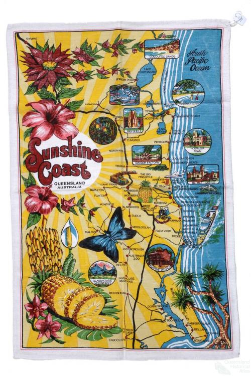 Tea-towel: Sunshine Coast, 1990s 