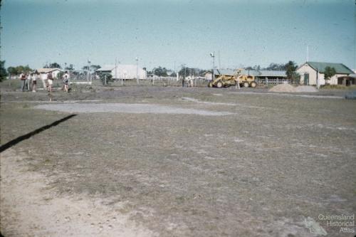 Redcliffe tennis courts working bee, 1960