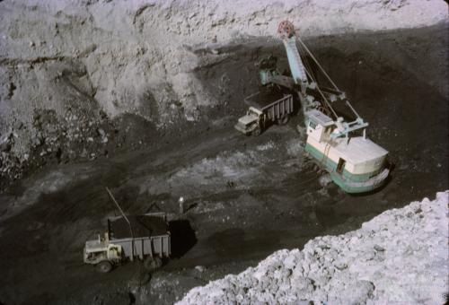 Open cut coal, Moura, 1965