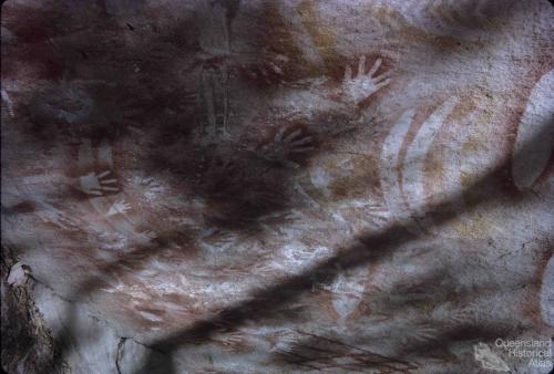 Aboriginal paintings, Carnarvon National Park, 1965