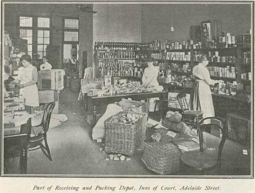 Volunteers at Queensland Red Cross Society Headquarters, 1917