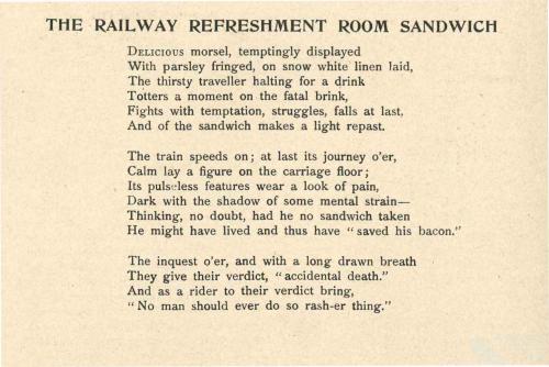 The Railway Refreshment Room Sandwich, 1890