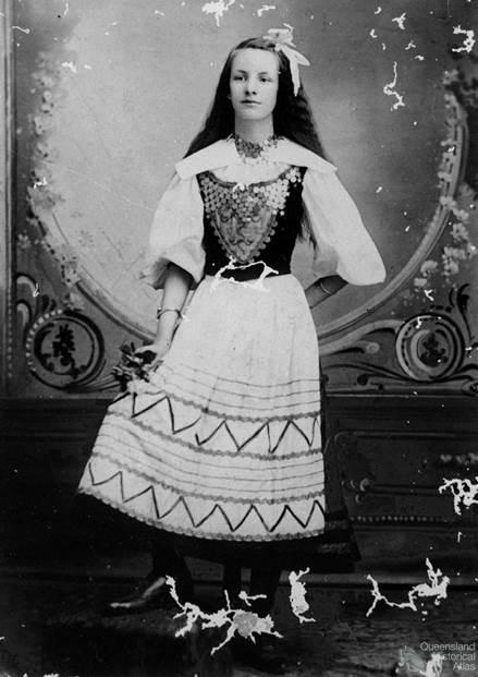 Anna Christina Kruse in Danish national costume