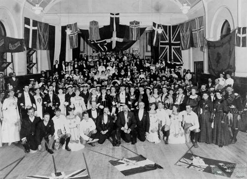 Scandinavian masquerade ball, South Brisbane Town Hall, c1906