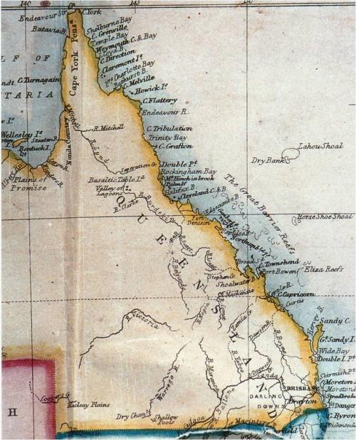 Edward Stanford's map of Queensland, 1861