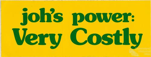 Joh’s power: very costly, c1978