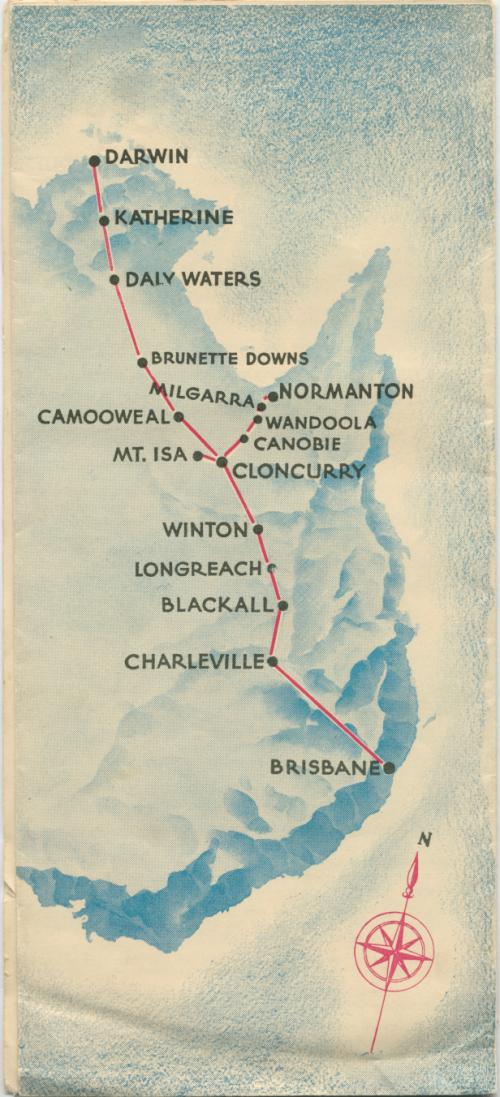 Qantas Empire Service, Brisbane - Western Queensland - Darwin services, 1945