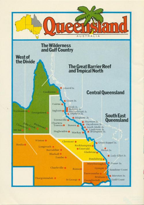 Queensland, tourism regions, c1990